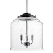 Maxim Acadia 3 Light 14" Wide Taper Candle Pendant Black