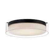 Maxim Duo 16" Wide LED Flush Mount Drum Ceiling Fixture Black