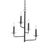 Maxim Madeira 4 Light 15" Wide Taper Candle Style Chandelier Anthracite