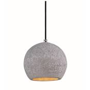 Maxim Crete 7" LED Concrete Pendant Polished Chrome / Gray Concrete Shade