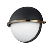 Maxim Duke 8" Tall Wall Sconce Black / Weathered Brass