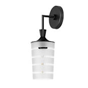 Maxim Copacabana 16" Tall Wall Sconce with Shade Black