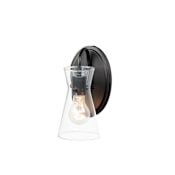 Maxim Ava 10" Tall Bathroom Sconce Black