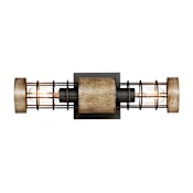 Maxim Homestead 2 Light 5" Tall Wall Sconce Driftwood / Black