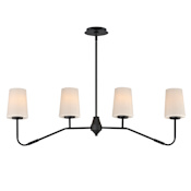 Maxim Durham 4 Light 5" Wide Linear Pendant Black