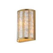 Maxim Miramar 11" Tall Bathroom Sconce with Capiz Shell Shade Capiz / Natural Aged Brass