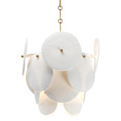 Maxim Isla 12" Wide Pendant Natural Aged Brass / White