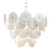 Maxim Isla 24" Wide 5 Light Waterfall Chandelier Natural Aged Brass