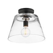 Maxim Hudson 12" Wide Pendant Black / Clear