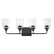 Maxim Hudson 4 Light 29" Wide Vanity Light Black / Clear