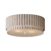 Maxim Satori 2 Light 16" Wide Flush Mount Drum Ceiling Fixture Ecru / Whitewashed