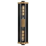 Maxim Opulent 2 Light 20" Tall Outdoor Wall Sconce Black / Antique Brass