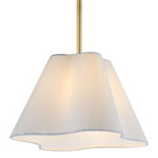 Maxim Saxon 14" Wide Pendant Natural Aged Brass / White