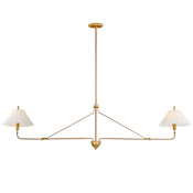 Maxim Kismet 2 Light 60" Wide Linear Pendant Gold Leaf
