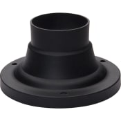 Maxim 6" Wide Aluminum Pier Mount with Mounting Anchors Black
