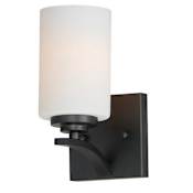 Maxim Deven 9" Tall Wall Sconce Black