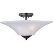 Maxim Aurora 13" Wide 2 Light Ceiling Light Oil Rubbed Bronze / Frosted Glass