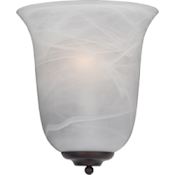 Maxim 1 Light 11" Tall Wall Sconce from the Essentials Collection Oil Rubbed Bronze / Marble