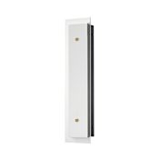 Maxim Spectre 24" Tall Convertible LED Bathroom Sconce with Ribbed Glass Black / Natural Aged Brass