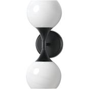 Maxim Neve 2 Light 16" Tall Wall Sconce Black