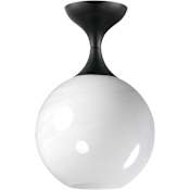 Maxim Neve 9" Wide Semi-Flush Globe Ceiling Fixture Black