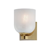 Maxim Scoop 7" Tall Bathroom Sconce Natural Aged Brass