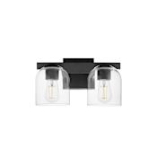 Maxim Scoop 2 Light 14" Wide Vanity Light Black