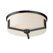 Maxim Dart 3 Light 14" Wide Flush Mount Drum Ceiling Fixture Black