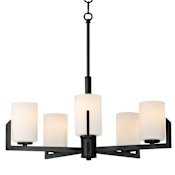 Maxim Dart 5 Light 26" Wide Pillar Candle Style Chandelier Black