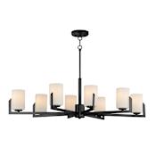 Maxim Dart 8 Light 44" Wide Pillar Candle Style Chandelier Black