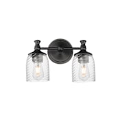 Maxim Swirl 2 Light 14" Wide Vanity Light Black
