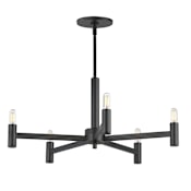 Maxim Emana 24" Wide 5 Light Taper Candle Chandelier Black