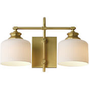 Maxim Bisque 2 Light 10" Tall Wall Sconce Natural Aged Brass