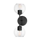 Maxim Knox 2 Light 6" Tall Wall Sconce Black