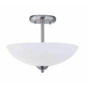 Maxim Taylor 2 Light 13" Wide Semi-Flush Ceiling Fixture Satin Nickel