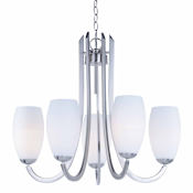 Maxim Taylor 27" Wide 5 Light Chandelier Satin Nickel