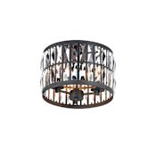 Maxim Madeline 3 Light 13" Wide Flush Mount Drum Ceiling Fixture Black
