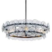 Maxim Loren 4 Light 32" Wide Drum Chandelier Gunmetal
