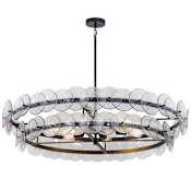 Maxim Loren 6 Light 42" Wide Drum Chandelier Gunmetal