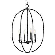 Maxim Martel 4 Light 20" Wide Taper Candle Pendant Blacksmith