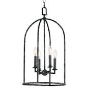 Maxim Martel 4 Light 14" Wide Taper Candle Pendant Blacksmith