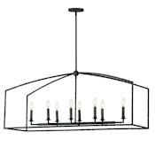 Maxim Martel 8 Light 46" Wide Taper Candle Style Chandelier Blacksmith