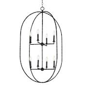 Maxim Martel 8 Light 30" Wide Taper Candle Style Chandelier Blacksmith