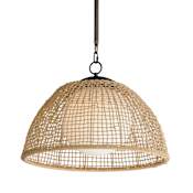 Maxim Cestino 21" Wide Wood Pendant Antique Bronze