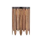 Maxim Marimba 12" Tall Wall Sconce Walnut / Gunmetal