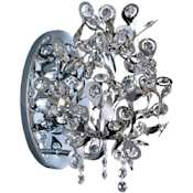 Maxim 1 Light 10" Tall Wall Sconce from the Comet Collection Polished Chrome / Beveled Crystal