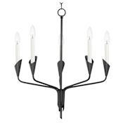 Maxim Calyx 22" Wide 5 Light Taper Candle Chandelier Black