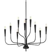 Maxim Vela 32" Wide 9 Light Abstract Chandelier Black