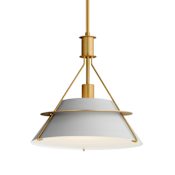 Maxim Lucas 15" Wide Pendant Natural Aged Brass