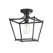 Maxim Clifton 10" Wide Semi-Flush Ceiling Fixture Black